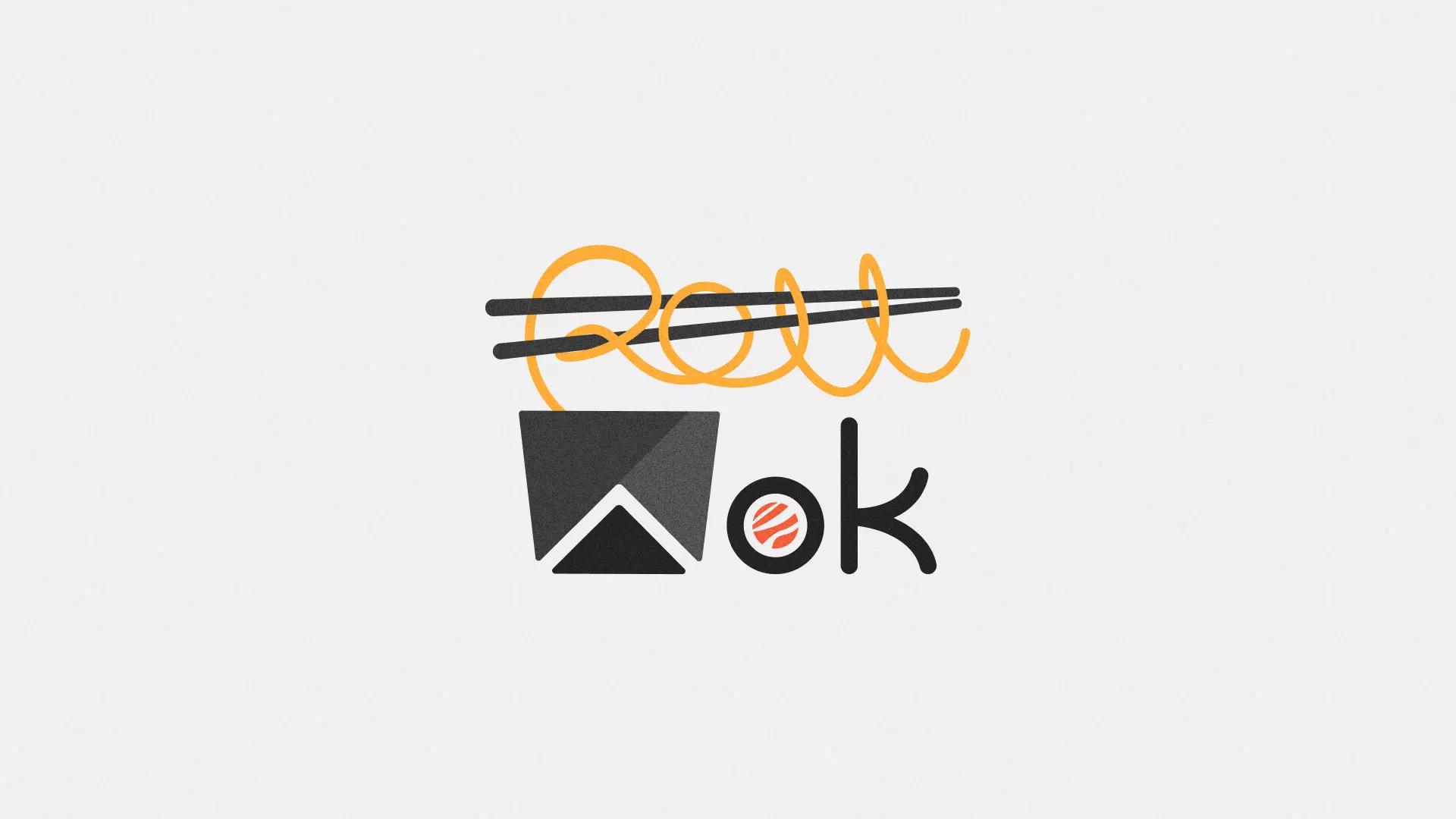 Разработка логотипа суши-бара «Roll Wok Club» в Железнодорожном